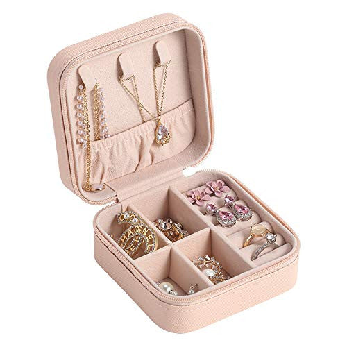 Mini Jewelry Organizer Box – Portable PU Leather Travel Case