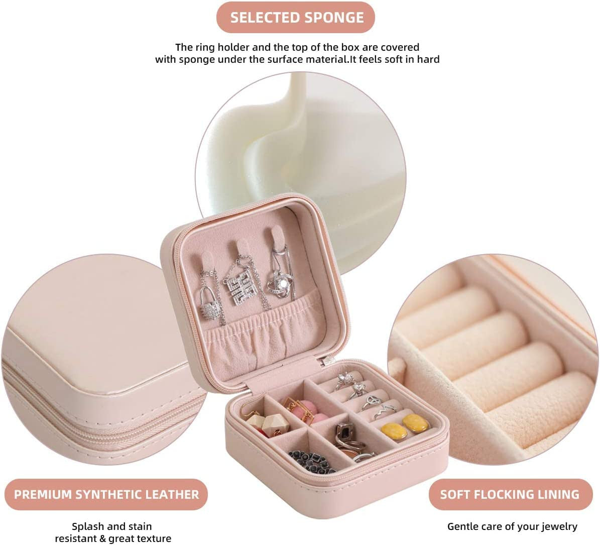 Mini Jewelry Organizer Box – Portable PU Leather Travel Case