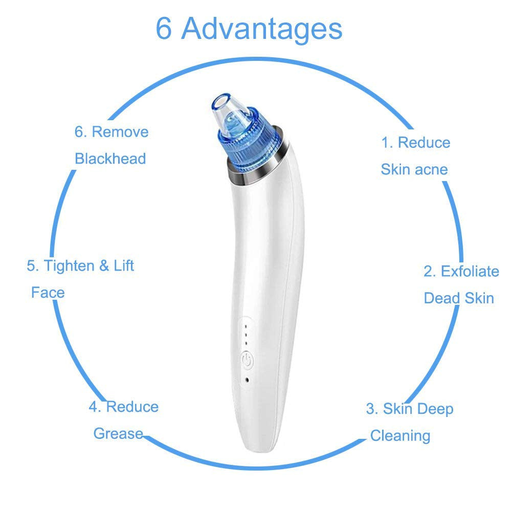 Derma Suction Acne & Pore Cleaner Vacuum - Blackhead & Pimple Removal Tool for Beautiful Skin Care