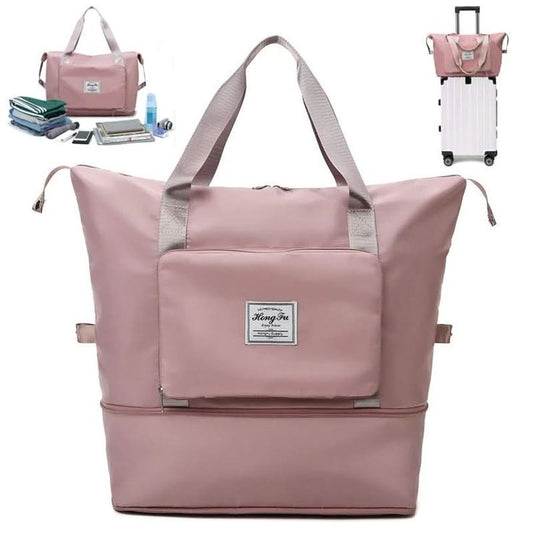 Women's Large Capacity Waterproof Travel Tote Bag - Foldable & Expandable Oxford Fabric Duffel Bag